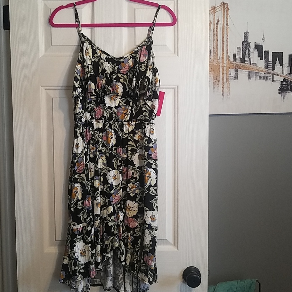 Black floral dress